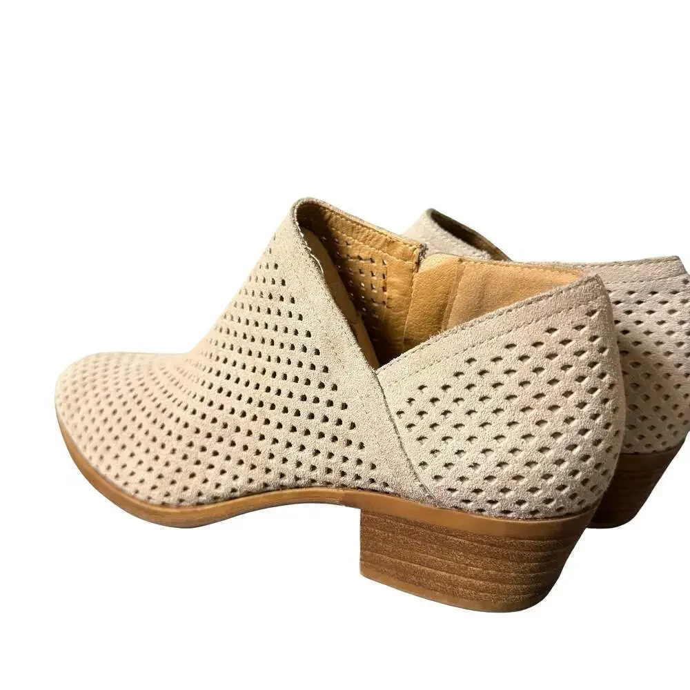 Lucky Brand Baylah Perforated Suede Ankle Booties